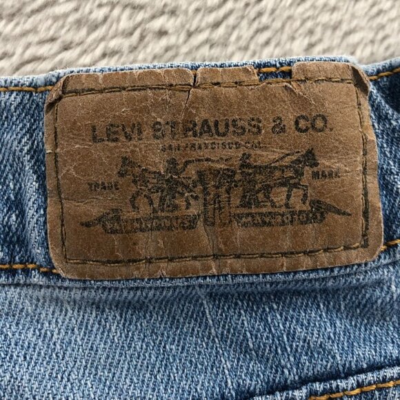 Levis Womens 505 Jeans Size 14L Light Blue Denim Straight Leg Classic - Picture 12 of 14